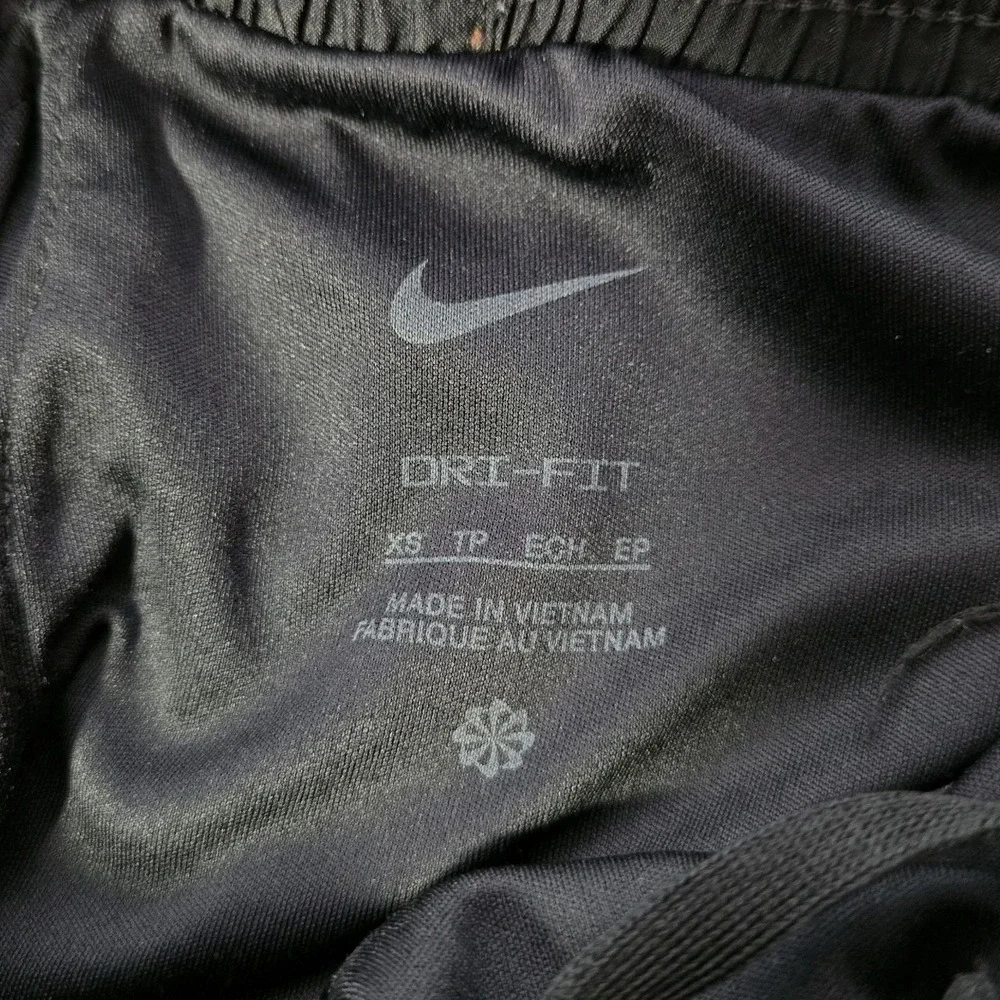 Nike Girls Black Dri Fit Running  Shorts‎ Size XS Built in Brief And Drawstring